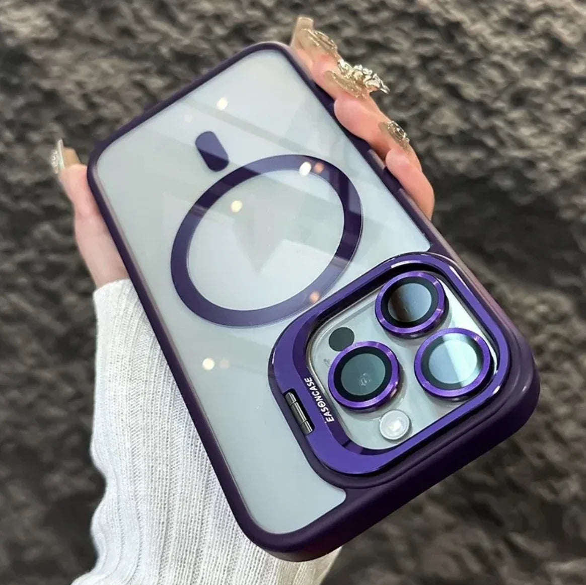 Invisible Bracket Transparent Phone Case