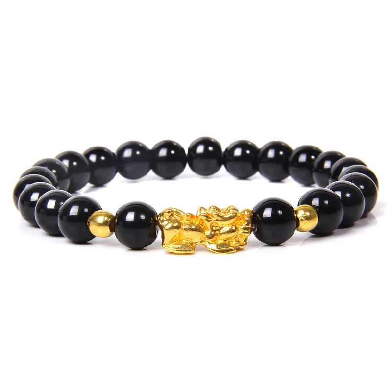 Feng Shui Natural Stone Beads - Amethyst, Red agate, Tiger Eye, Obsidian and Rose Quartz