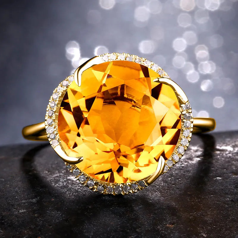 Natural Citrine Earrings For Wealthy