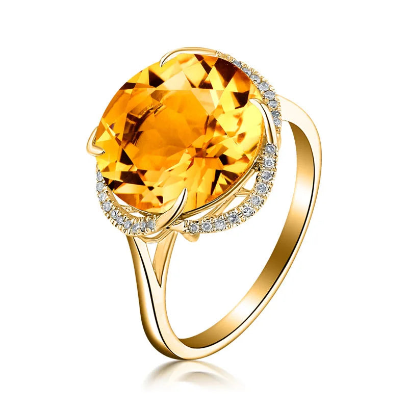 Natural Citrine Earrings for Wealth Style B