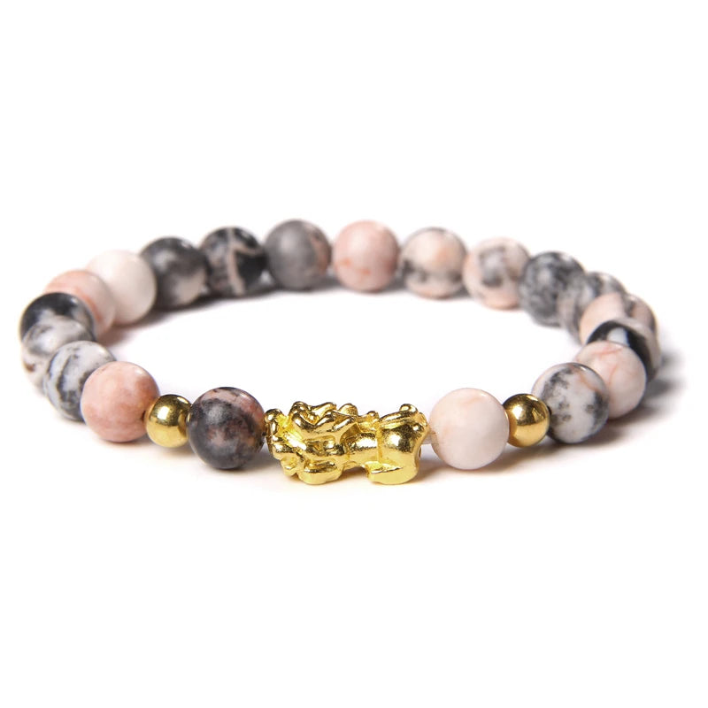 Feng Shui Natural Stone Beads - Amethyst, Red agate, Tiger Eye, Obsidian and Rose Quartz