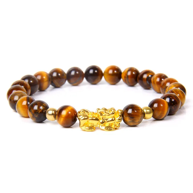 Feng Shui Natural Stone Beads - Amethyst, Red agate, Tiger Eye, Obsidian and Rose Quartz