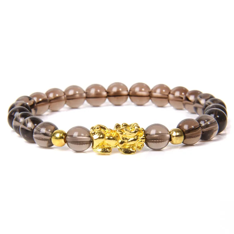 Feng Shui Natural Stone Beads - Amethyst, Red agate, Tiger Eye, Obsidian and Rose Quartz