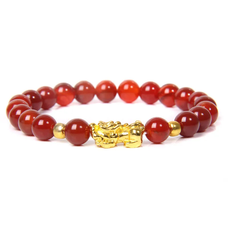 Feng Shui Natural Stone Beads - Amethyst, Red agate, Tiger Eye, Obsidian and Rose Quartz