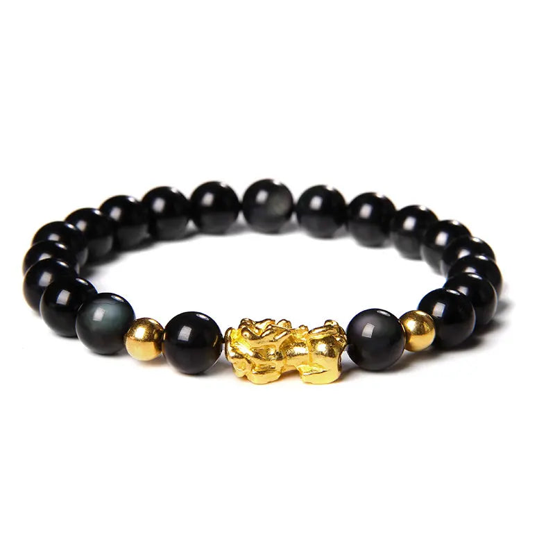 Feng Shui Natural Stone Beads - Amethyst, Red agate, Tiger Eye, Obsidian and Rose Quartz