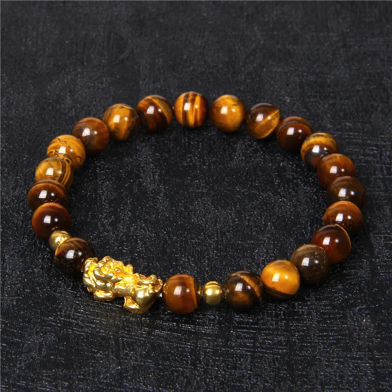 Feng Shui Natural Stone Beads - Amethyst, Red agate, Tiger Eye, Obsidian and Rose Quartz