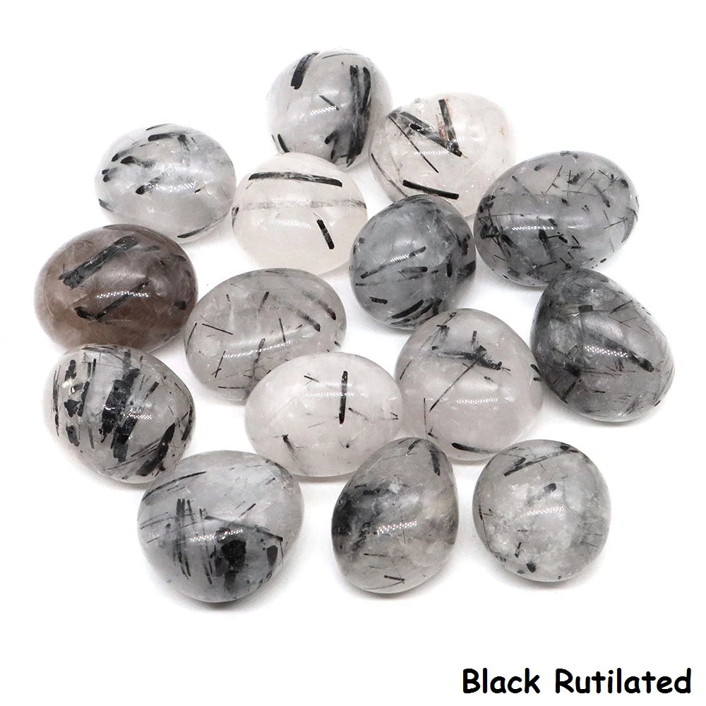 Natural Black Tourmaline Irregular Tumbled Stone