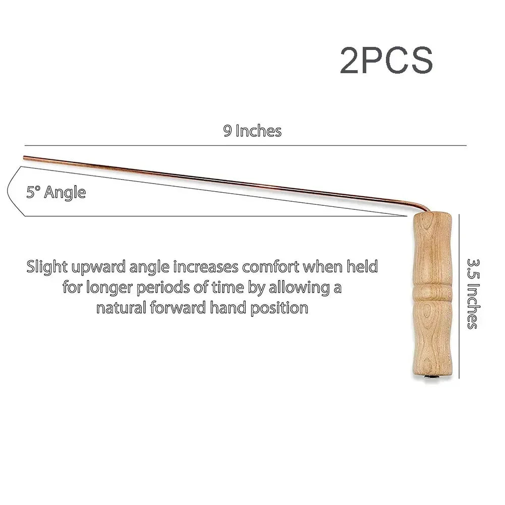 99.9% Pure Copper With Wooden Handles Round Copper Poles