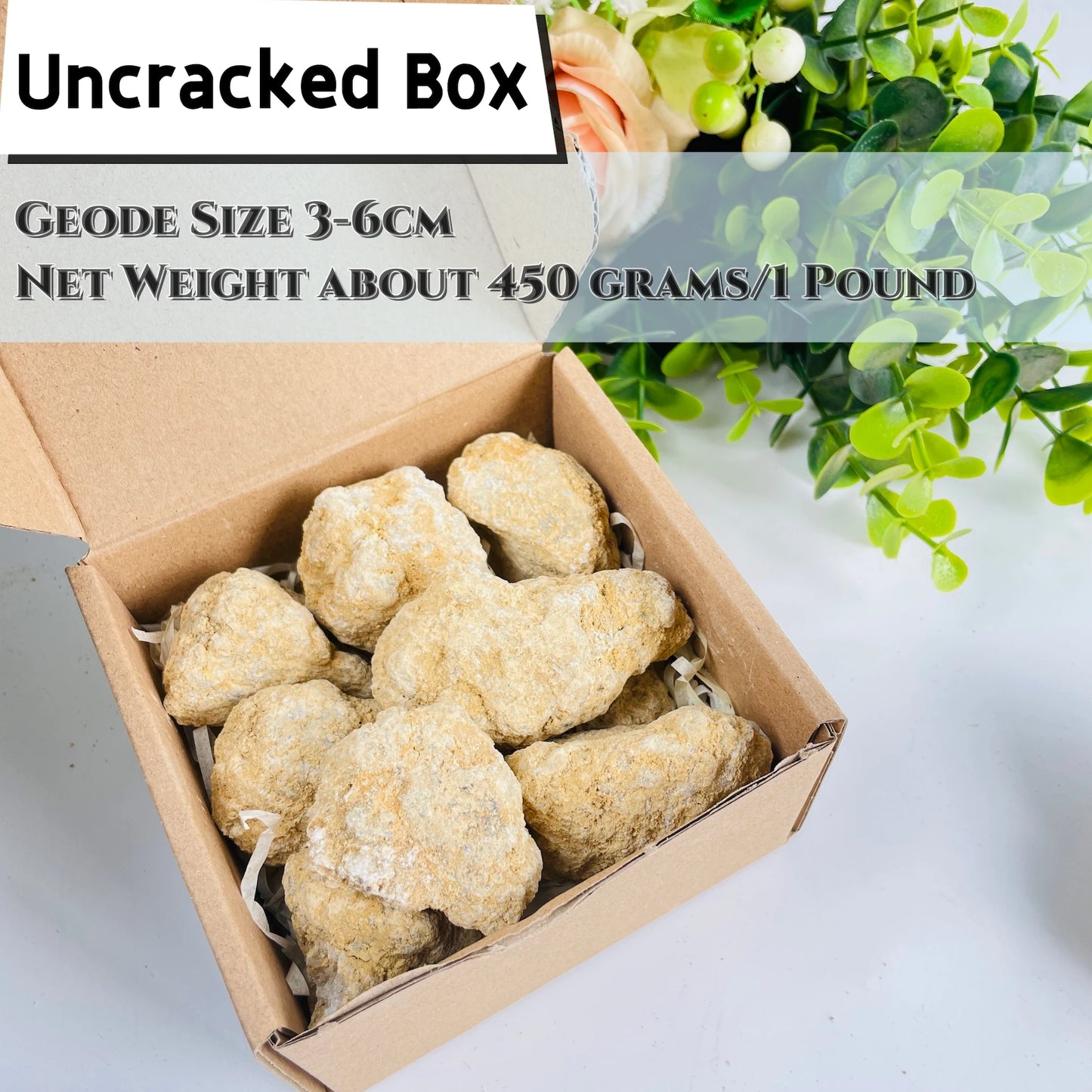 1PC/450g Morocco Geode Quartz Pack, Discover Earth's Artistic Mesmerizing Sparkling Crystal Inside, Geological Teaching