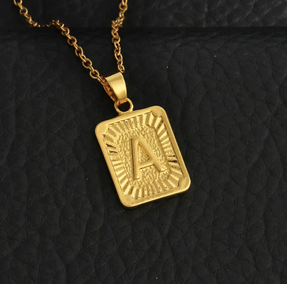 Custom Gold Letter Necklace