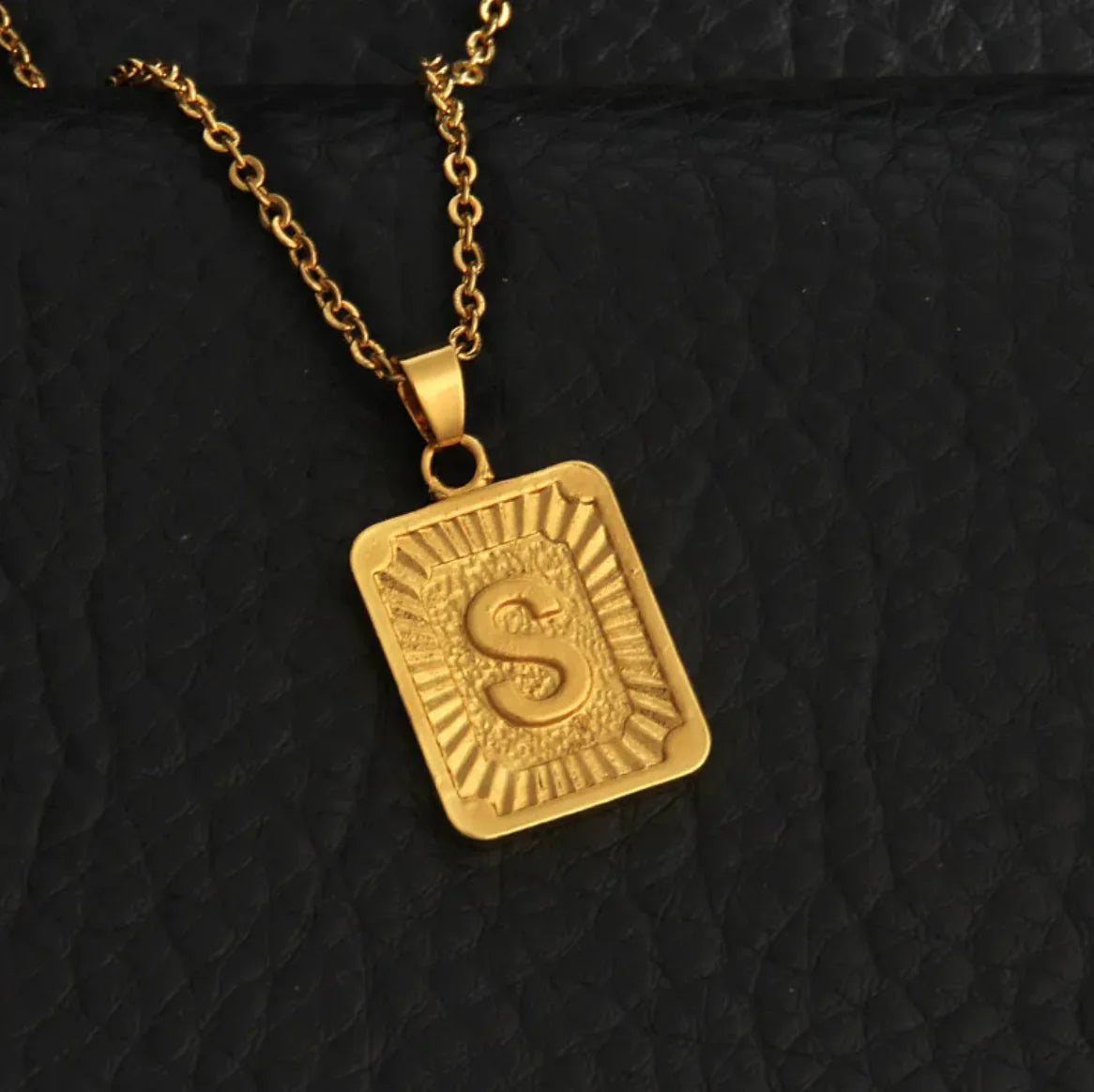 Custom Gold Letter Necklace