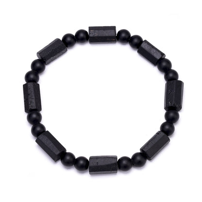 Raw Black Tourmaline Bracelet  and Onyx Crystals