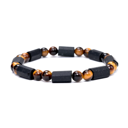 Tiger Eye and Black Tormaline Bracelets