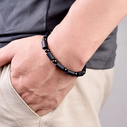 Raw Black Tourmaline Bracelet  and Onyx Crystals