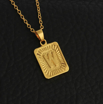Custom Gold Letter Necklace