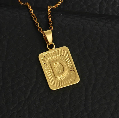 Custom Gold Letter Necklace