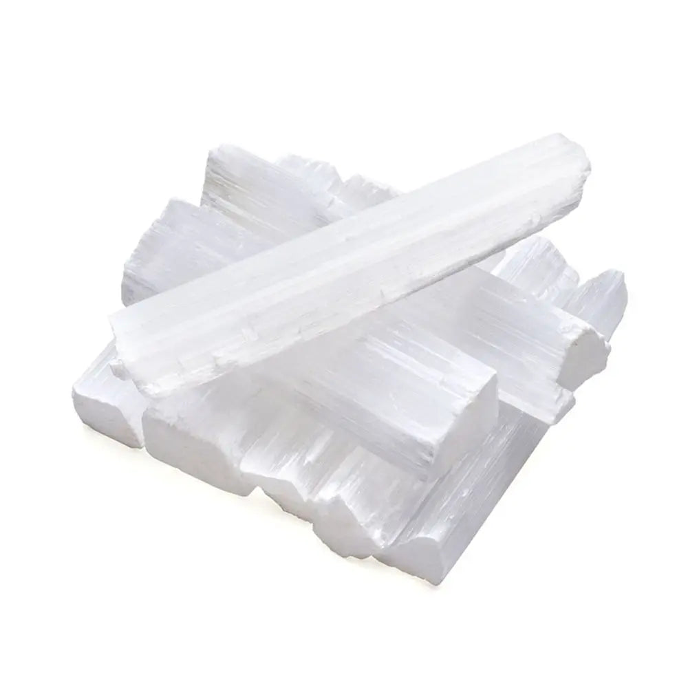 Irregular Shape Mineral Specimen Reiki Energy Healing Stone Crystal Quartz Natural Gypsum Sticks White Selenite Wand