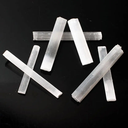 Irregular Shape Mineral Specimen Reiki Energy Healing Stone Crystal Quartz Natural Gypsum Sticks White Selenite Wand