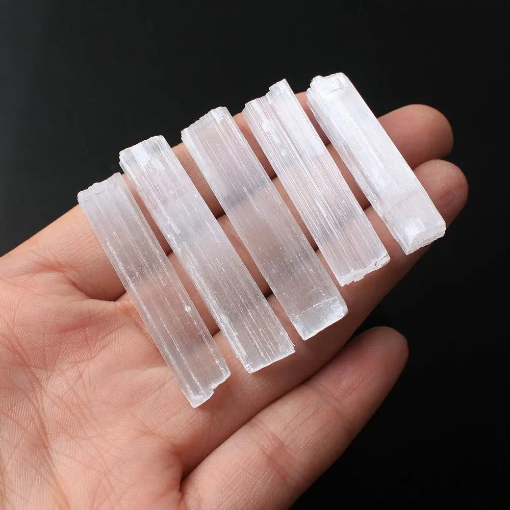 Irregular Shape Mineral Specimen Reiki Energy Healing Stone Crystal Quartz Natural Gypsum Sticks White Selenite Wand