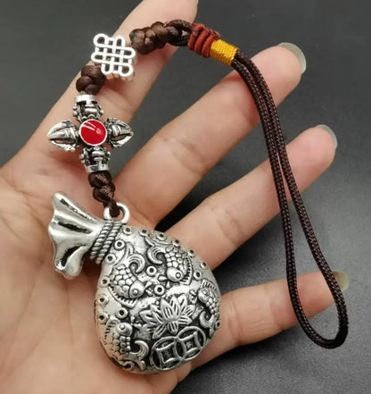 China White copper recruit wealth small pendant