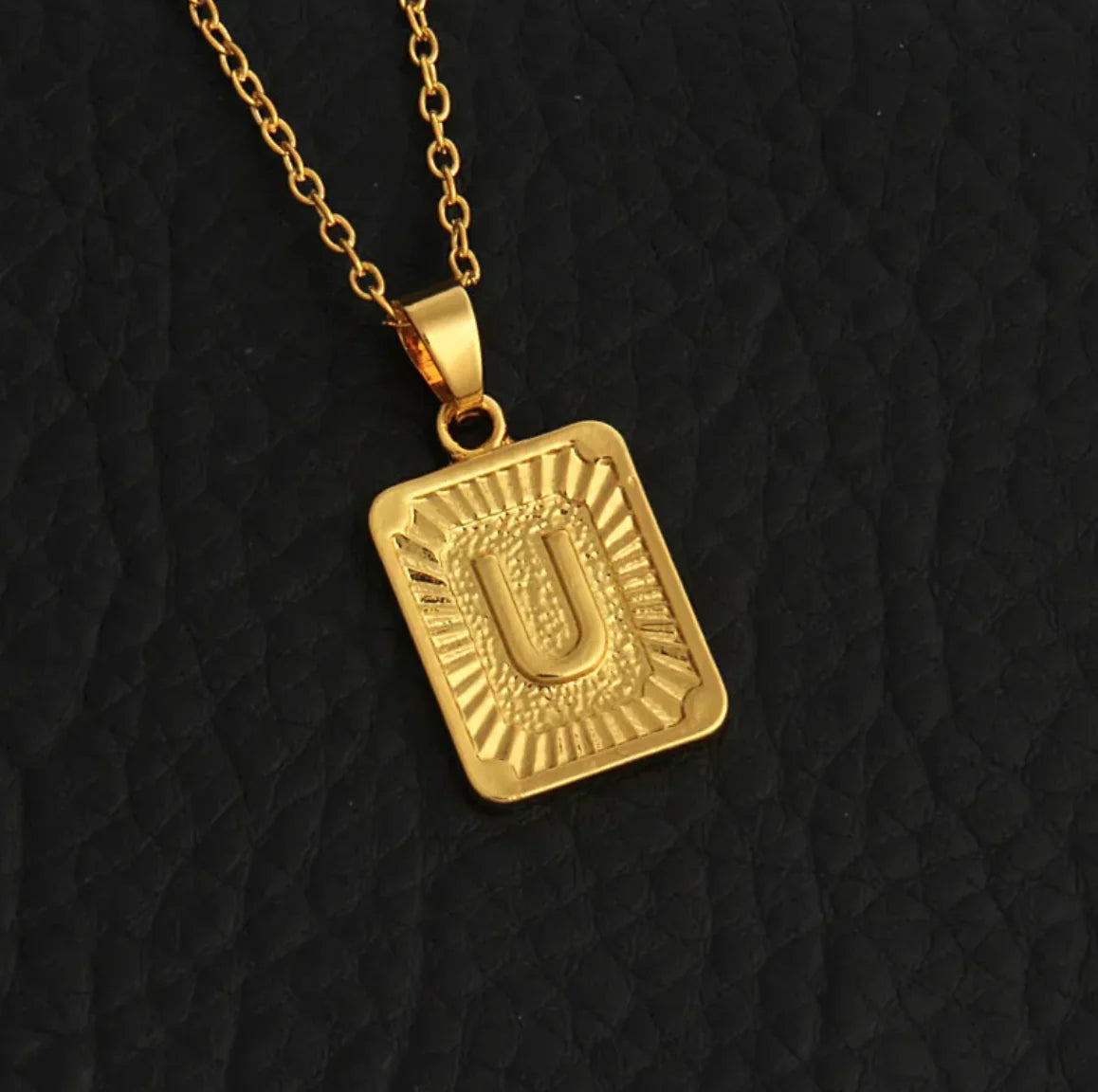 Custom Gold Letter Necklace