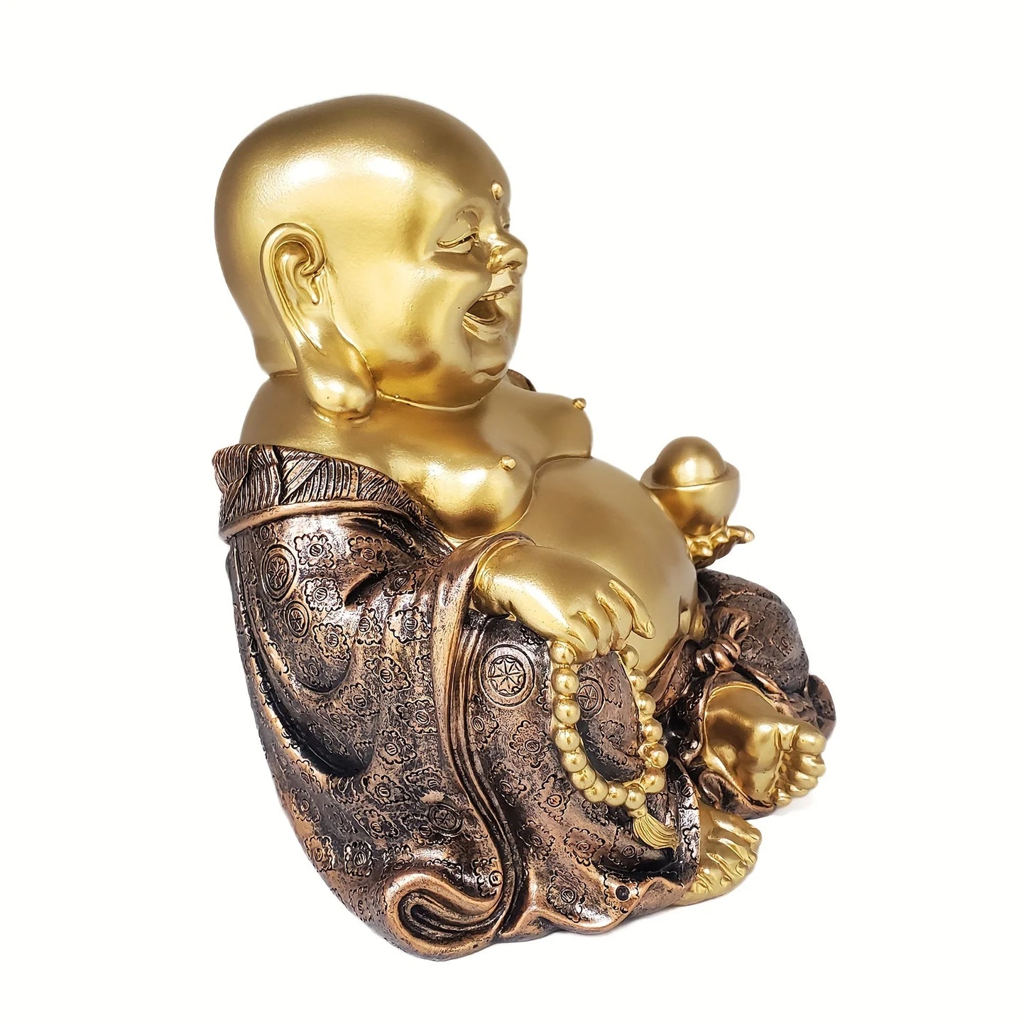Living room room porch decoration Lucky and happy smiling Buddha statue, Zen garden, new home decoration, resin crafts Buddha