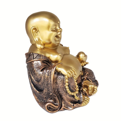 Living room room porch decoration Lucky and happy smiling Buddha statue, Zen garden, new home decoration, resin crafts Buddha