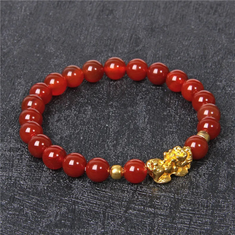 Feng Shui Natural Stone Beads - Amethyst, Red agate, Tiger Eye, Obsidian and Rose Quartz