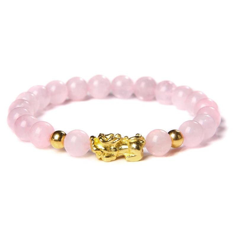 Feng Shui Natural Stone Beads - Amethyst, Red agate, Tiger Eye, Obsidian and Rose Quartz