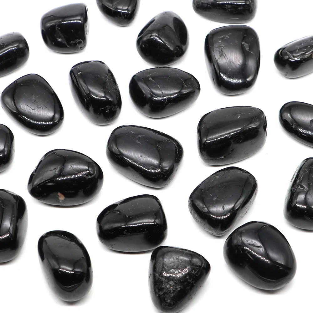 Natural Black Tourmaline Irregular Tumbled Stone