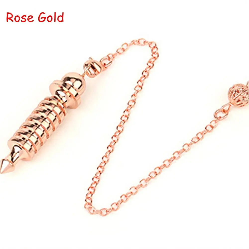 Pendulum Metal for Dowsing Pendule Pendulo Divination Radiestesia Healing Women Men Amulet Screw Shape Pendule Charm Jewelry