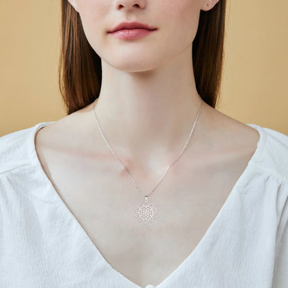 Flower of Life Sacred Geometry Necklace Stainless Steel