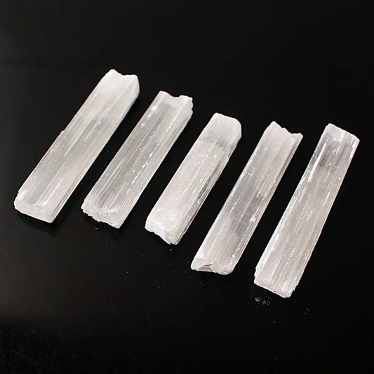Irregular Shape Mineral Specimen Reiki Energy Healing Stone Crystal Quartz Natural Gypsum Sticks White Selenite Wand