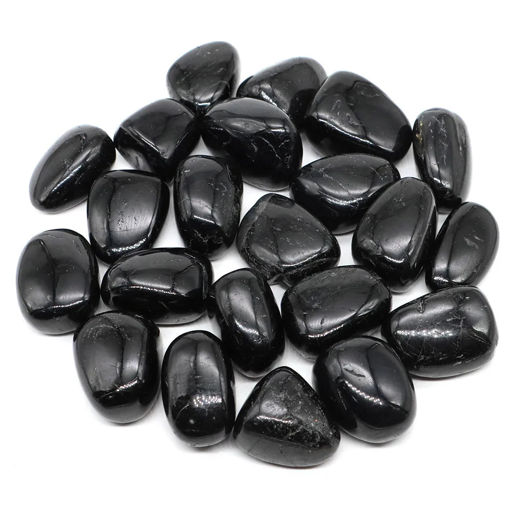Natural Black Tourmaline Irregular Tumbled Stone