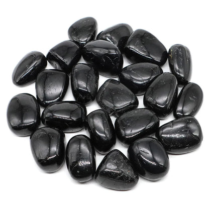 Natural Black Tourmaline Irregular Tumbled Stone