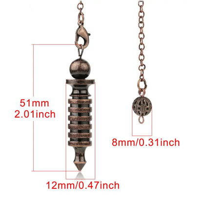 Pendulum Metal for Dowsing Pendule Pendulo Divination Radiestesia Healing Women Men Amulet Screw Shape Pendule Charm Jewelry