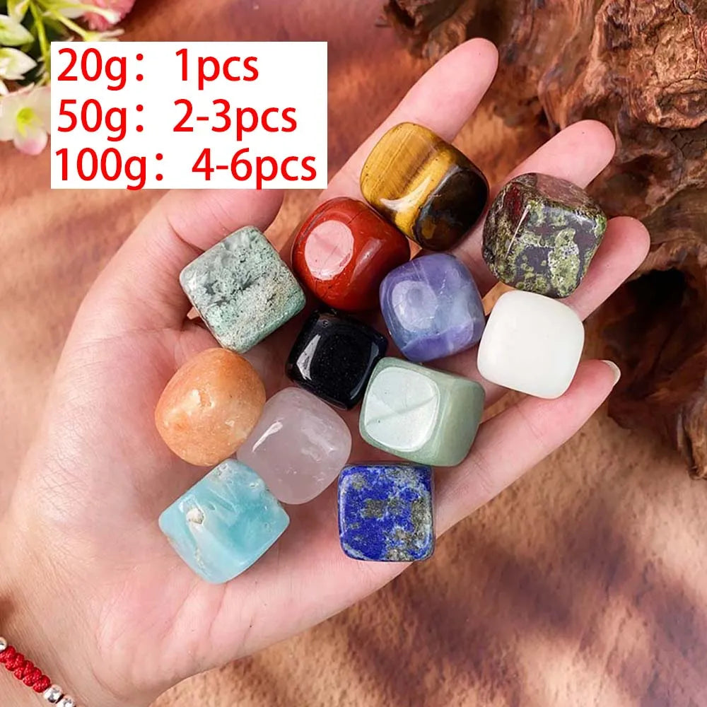 Natural Crystals Tumbled Stone Cube Polished Quartz Rock Gemstone Amethyst For Aquarium Healing DIY Pendants Home Decor Fengshui