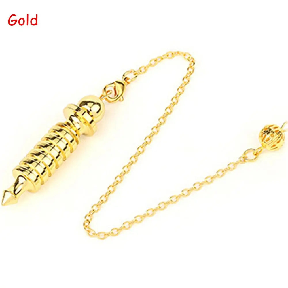Pendulum Metal for Dowsing Pendule Pendulo Divination Radiestesia Healing Women Men Amulet Screw Shape Pendule Charm Jewelry