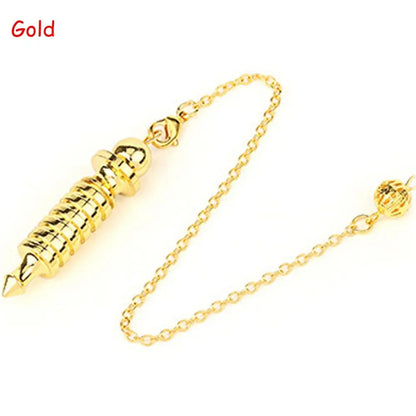 Pendulum Metal for Dowsing Pendule Pendulo Divination Radiestesia Healing Women Men Amulet Screw Shape Pendule Charm Jewelry