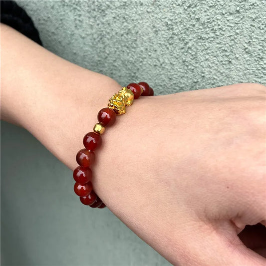 Feng Shui Natural Stone Beads - Amethyst, Red agate, Tiger Eye, Obsidian and Rose Quartz
