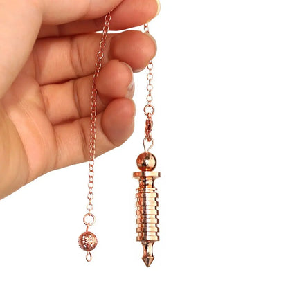 Pendulum Metal for Dowsing Pendule Pendulo Divination Radiestesia Healing Women Men Amulet Screw Shape Pendule Charm Jewelry