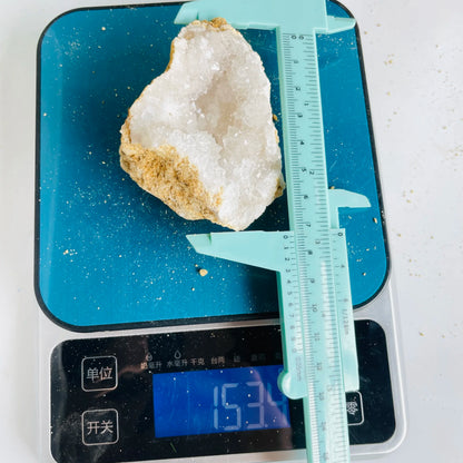1PC/450g Morocco Geode Quartz Pack, Discover Earth's Artistic Mesmerizing Sparkling Crystal Inside, Geological Teaching