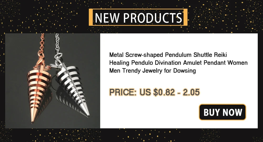 Pendulum Metal for Dowsing Pendule Pendulo Divination Radiestesia Healing Women Men Amulet Screw Shape Pendule Charm Jewelry