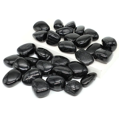 Natural Black Tourmaline Irregular Tumbled Stone
