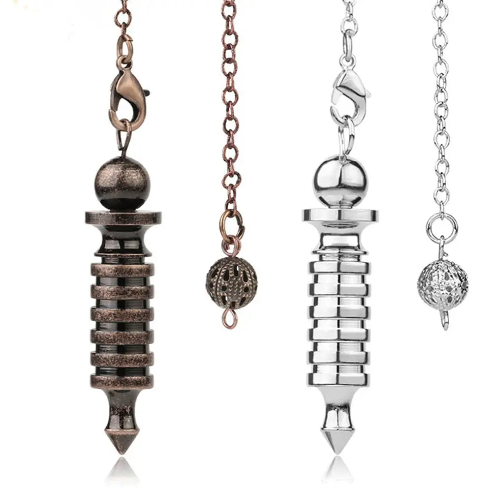 Pendulum Metal for Dowsing Pendule Pendulo Divination Radiestesia Healing Women Men Amulet Screw Shape Pendule Charm Jewelry