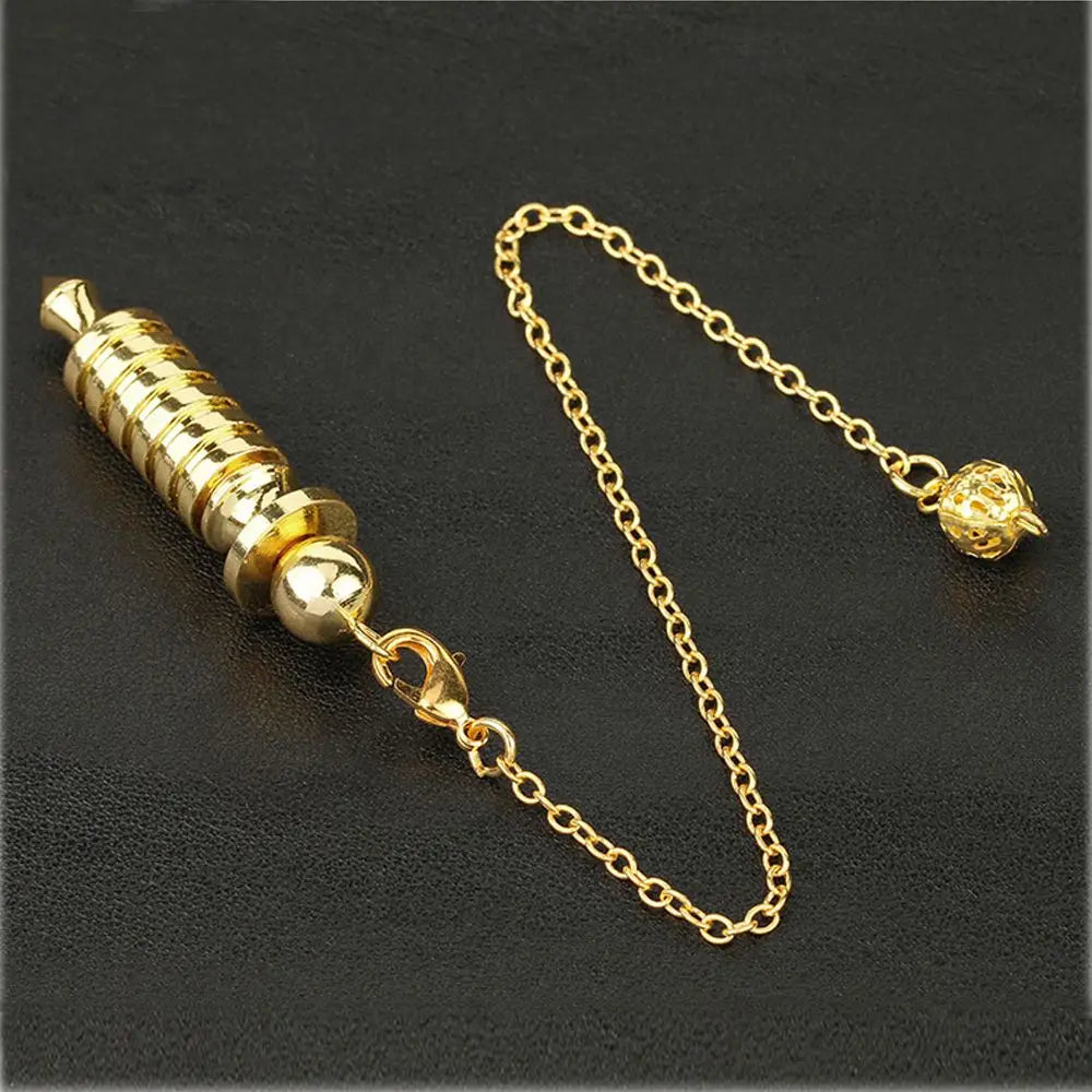 Pendulum Metal for Dowsing Pendule Pendulo Divination Radiestesia Healing Women Men Amulet Screw Shape Pendule Charm Jewelry