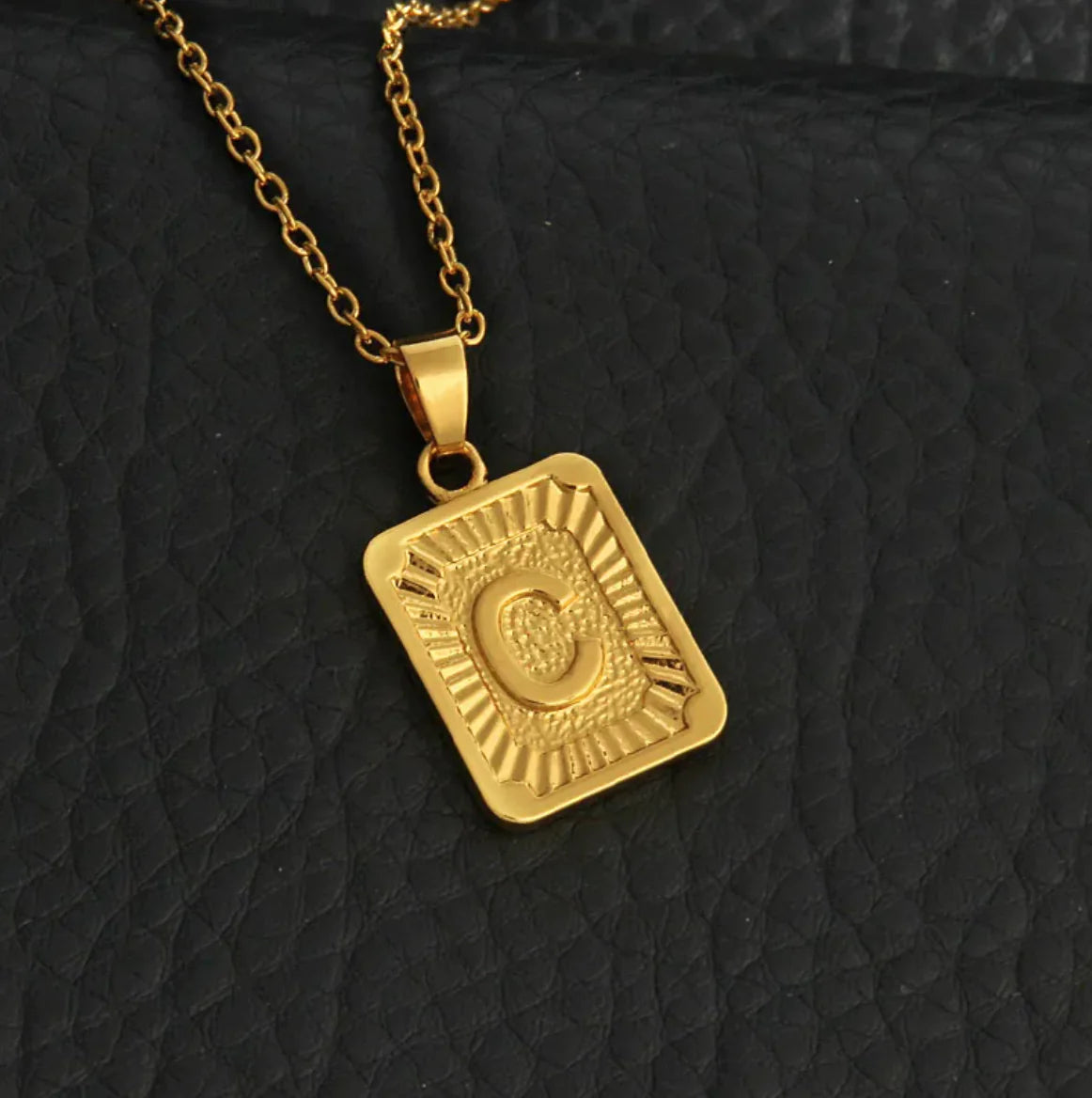 Custom Gold Letter Necklace