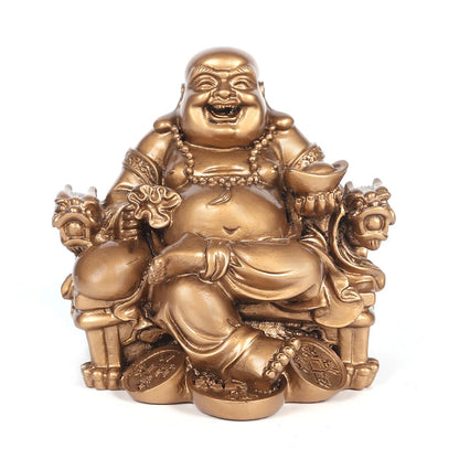 Happy Sakyamuni Buddha Figurines, Fortune, Laugh, Loudly Buddha Ornaments, Office Home Decoration, Gift