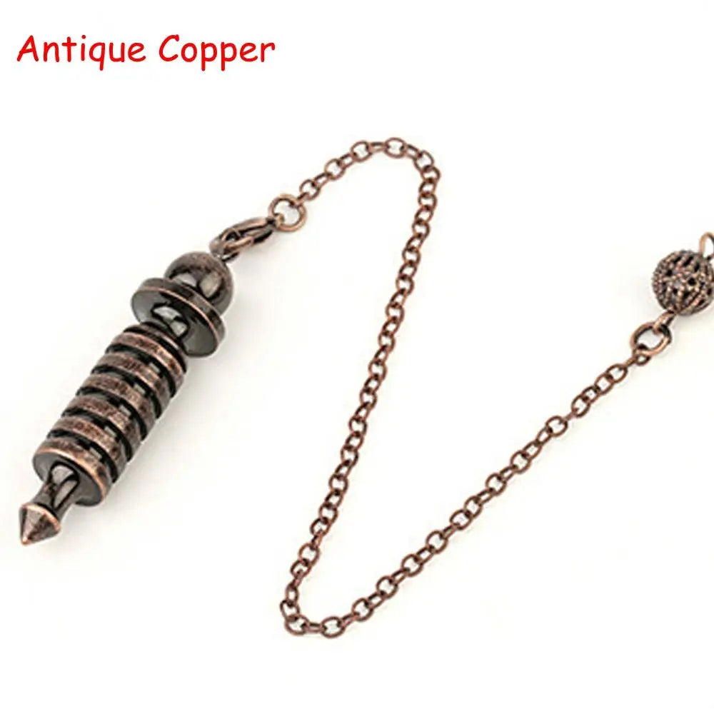 Pendulum Metal for Dowsing Pendule Pendulo Divination Radiestesia Healing Women Men Amulet Screw Shape Pendule Charm Jewelry