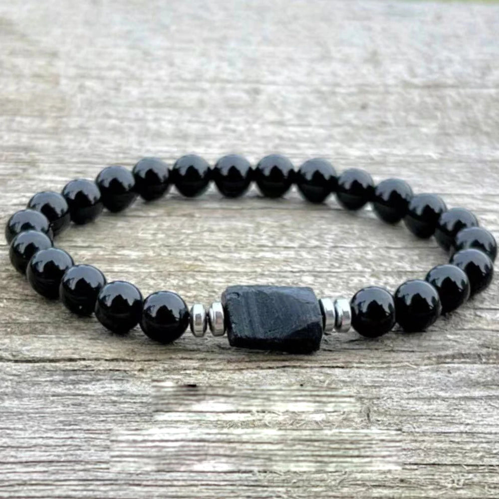 Ruberthen 6mm Natural Raw Black Tourmaline For Protection